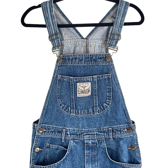 Vintage LINSON Denim Jeans Bib Overalls Pants Pantsuit 100% Cotton - Picture 7 of 16